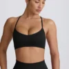 Soutien-gorge de sport sans coutures Super Sculpt à dos croisé, noir Soutien-gorge de sport sans coutures Super Sculpt à dos croisé, noir