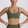 Soutien-gorge de sport sans coutures Super Sculpt à dos croisé, vert clair Soutien-gorge de sport sans coutures Super Sculpt à dos croisé, vert clair
