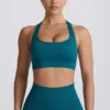 Soutien-gorge de sport sans coutures Super Sculpt à dos en T, couleur bleu sarcelle Soutien-gorge de sport sans coutures Super Sculpt à dos en T, couleur bleu sarcelle
