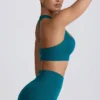 Soutien-gorge de sport sans coutures Super Sculpt à dos en T, couleur bleu sarcelle Soutien-gorge de sport sans coutures Super Sculpt à dos en T, couleur bleu sarcelle