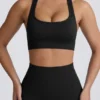 Soutien-gorge de sport sans coutures Super Sculpt à dos en T, noir Soutien-gorge de sport sans coutures Super Sculpt à dos en T, noir