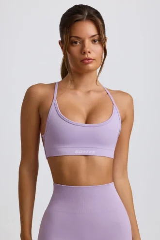 Soutien-gorge de sport sans coutures Super Sculpt dos nu en lilas pâle