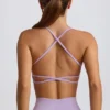 Soutien-gorge de sport sans coutures Super Sculpt dos nu en lilas pâle Soutien-gorge de sport sans coutures Super Sculpt dos nu en lilas pâle