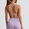 Soutien-gorge de sport sans coutures Super Sculpt dos nu en lilas pâle Soutien-gorge de sport sans coutures Super Sculpt dos nu en lilas pâle