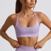 Soutien-gorge de sport sans coutures Super Sculpt dos nu en lilas pâle Soutien-gorge de sport sans coutures Super Sculpt dos nu en lilas pâle