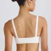 Soutien-gorge de sport Soft Active à bordures contrastées, blanc Soutien-gorge de sport Soft Active à bordures contrastées, blanc