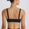 Soutien-gorge de sport Soft Active à bordures contrastées, noir Soutien-gorge de sport Soft Active à bordures contrastées, noir