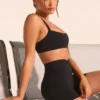Soutien-gorge de sport Soft Active à bordures contrastées, noir Soutien-gorge de sport Soft Active à bordures contrastées, noir
