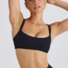 Soutien-gorge de sport Soft Active à bordures contrastées, noir Soutien-gorge de sport Soft Active à bordures contrastées, noir