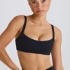 Soutien-gorge de sport Soft Active à bordures contrastées, noir Soutien-gorge de sport Soft Active à bordures contrastées, noir