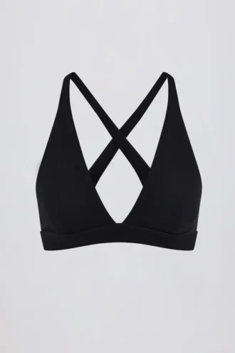 Soutien-gorge de sport Soft Active à bretelles croisées dans le dos, noir