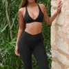 Soutien-gorge de sport Soft Active à bretelles croisées dans le dos, noir Soutien-gorge de sport Soft Active à bretelles croisées dans le dos, noir
