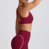 Soutien-gorge de sport Soft Active à col en V, bordeaux Soutien-gorge de sport Soft Active à col en V, bordeaux