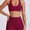 Soutien-gorge de sport Soft Active à col en V, bordeaux Soutien-gorge de sport Soft Active à col en V, bordeaux