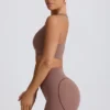 Soutien-gorge de sport Soft Active à col en V, couleur Mocha Soutien-gorge de sport Soft Active à col en V, couleur Mocha