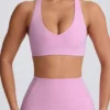 Soutien-gorge de sport Soft Active à col en V, couleur rose poudré Soutien-gorge de sport Soft Active à col en V, couleur rose poudré