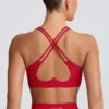 Soutien-gorge de sport Soft Active à col en V, couleur rouge vif Soutien-gorge de sport Soft Active à col en V, couleur rouge vif