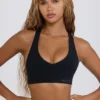 Soutien-gorge de sport Soft Active à col en V, noir Soutien-gorge de sport Soft Active à col en V, noir