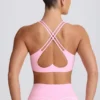 Soutien-gorge de sport Soft Active à col en V, rose pâle Soutien-gorge de sport Soft Active à col en V, rose pâle