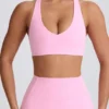 Soutien-gorge de sport Soft Active à col en V, rose pâle Soutien-gorge de sport Soft Active à col en V, rose pâle