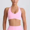 Soutien-gorge de sport Soft Active à col en V, rose pâle Soutien-gorge de sport Soft Active à col en V, rose pâle