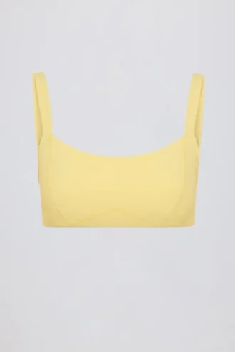 Soutien-gorge de sport Soft Active à coutures apparentes, couleur citron