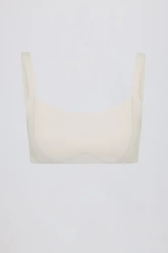 Soutien-gorge de sport Soft Active à coutures profilées, couleur crème