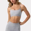 Soutien-gorge de sport Soft Active à dos croisé, gris chiné Soutien-gorge de sport Soft Active à dos croisé, gris chiné