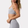 Soutien-gorge de sport Soft Active à dos croisé, gris chiné Soutien-gorge de sport Soft Active à dos croisé, gris chiné