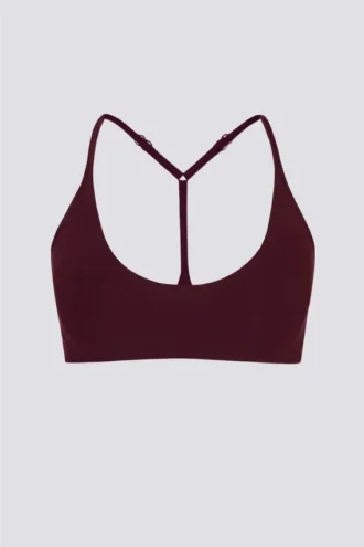 Soutien-gorge de sport Soft Active à dos nageur, couleur bordeaux