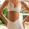 Soutien-gorge de sport Soft Active à dos nageur, couleur crème Soutien-gorge de sport Soft Active à dos nageur, couleur crème