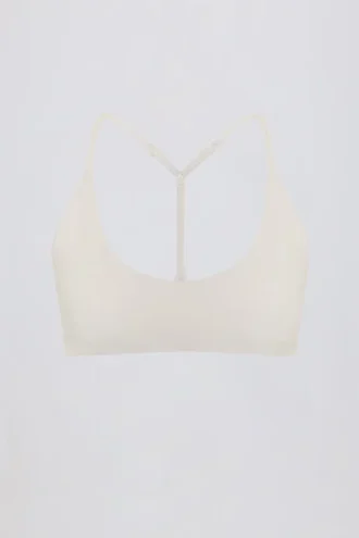 Soutien-gorge de sport Soft Active à dos nageur, couleur crème
