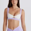 Soutien-gorge de sport Soft Active à effet torsadé sur le devant, couleur lilas Soutien-gorge de sport Soft Active à effet torsadé sur le devant, couleur lilas