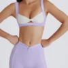Soutien-gorge de sport Soft Active à effet torsadé sur le devant, couleur lilas Soutien-gorge de sport Soft Active à effet torsadé sur le devant, couleur lilas