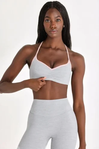 Soutien-gorge de sport Soft Active en gris chiné