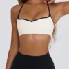 Soutien-gorge de sport Soft Active à encolure en cœur, blanc Soutien-gorge de sport Soft Active à encolure en cœur, blanc