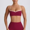 Soutien-gorge de sport Soft Active à encolure en cœur, bordeaux Soutien-gorge de sport Soft Active à encolure en cœur, bordeaux
