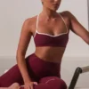 Soutien-gorge de sport Soft Active à encolure en cœur, bordeaux Soutien-gorge de sport Soft Active à encolure en cœur, bordeaux