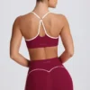 Soutien-gorge de sport Soft Active à encolure en cœur, bordeaux Soutien-gorge de sport Soft Active à encolure en cœur, bordeaux