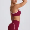 Soutien-gorge de sport Soft Active à encolure en cœur, bordeaux Soutien-gorge de sport Soft Active à encolure en cœur, bordeaux