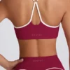 Soutien-gorge de sport Soft Active à encolure en cœur, bordeaux Soutien-gorge de sport Soft Active à encolure en cœur, bordeaux