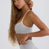 Soutien-gorge de sport Soft Active à encolure en cœur, gris Soutien-gorge de sport Soft Active à encolure en cœur, gris