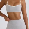 Soutien-gorge de sport Soft Active à encolure en cœur, gris Soutien-gorge de sport Soft Active à encolure en cœur, gris