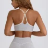 Soutien-gorge de sport Soft Active à encolure en cœur, gris chiné Soutien-gorge de sport Soft Active à encolure en cœur, gris chiné