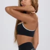 Soutien-gorge de sport Soft Active à encolure en cœur, noir Soutien-gorge de sport Soft Active à encolure en cœur, noir