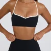 Soutien-gorge de sport Soft Active à encolure en cœur, noir Soutien-gorge de sport Soft Active à encolure en cœur, noir