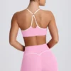 Soutien-gorge de sport Soft Active à encolure en cœur, rose pâle Soutien-gorge de sport Soft Active à encolure en cœur, rose pâle