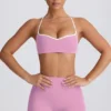 Soutien-gorge de sport Soft Active à encolure en cœur, rose poudré Soutien-gorge de sport Soft Active à encolure en cœur, rose poudré