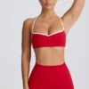 Soutien-gorge de sport Soft Active à encolure en cœur, rouge vif Soutien-gorge de sport Soft Active à encolure en cœur, rouge vif