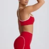 Soutien-gorge de sport Soft Active à encolure en cœur, rouge vif Soutien-gorge de sport Soft Active à encolure en cœur, rouge vif